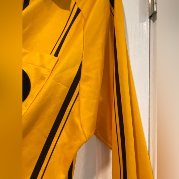 Official Sports Size M USSF Yellow Long Sleeve Striped Soccer Referee Jersey - Picture 6 of 15